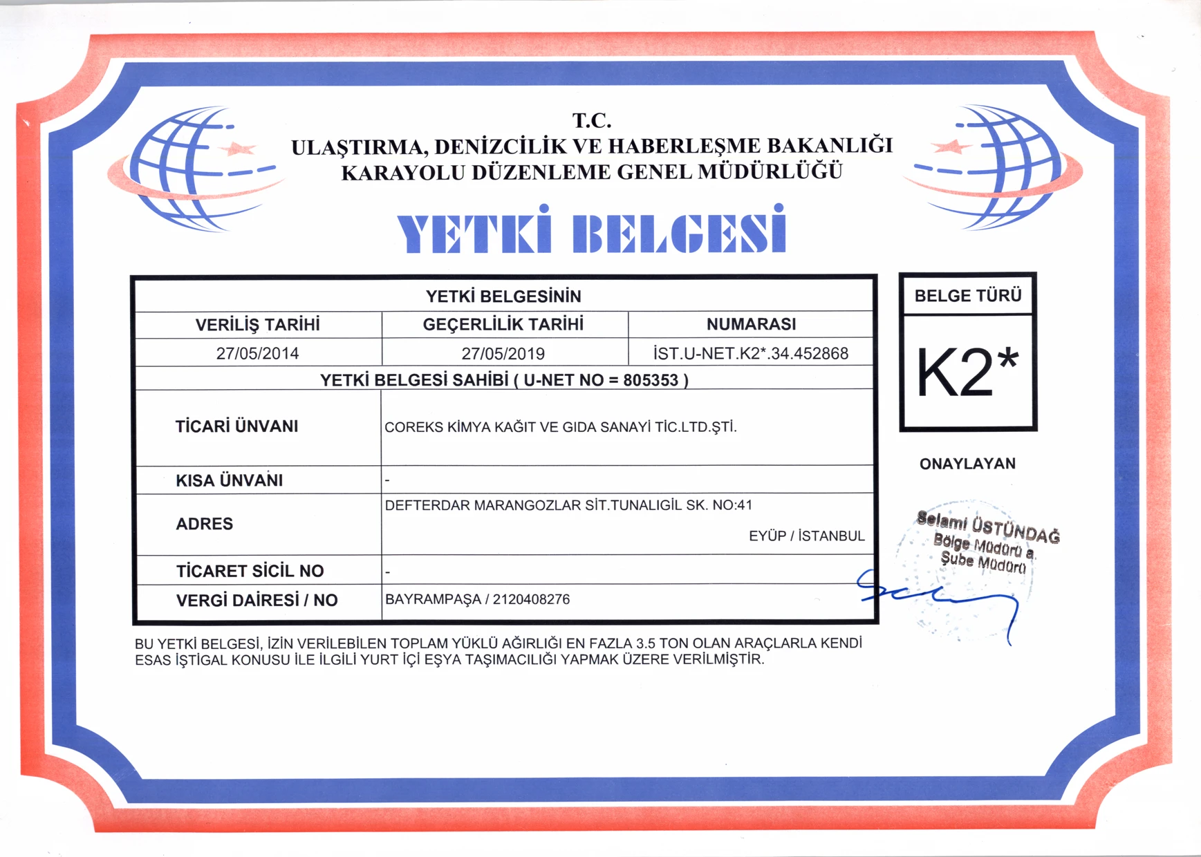 Yetki Belgesi
