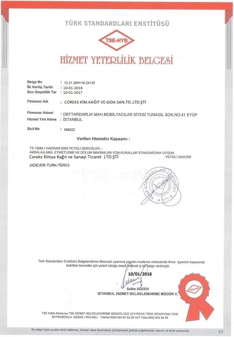 TSE Belgesi